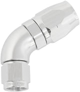 Alloy 60 Deg Hose End -8 Hose To -6 Expander Hose End Silver AF558-08-06S - Aeroflow