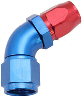Alloy 60 Deg Hose End -8 Hose To -10 Reducer Hose End Blue AF558-08-10 - Aeroflow