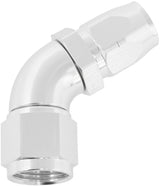 Alloy 60 Deg Hose End -8 Hose To -10 Reducer Hose End Silver AF558-08-10S - Aeroflow
