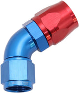 Alloy 60 Deg Hose End -12 Hose To -10 Expander Hose End Blue AF558-12-10 - Aeroflow