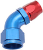 Alloy 60 Deg Hose End -12 Hose To -16 Reducer Hose End Blue AF558-12-16 - Aeroflow