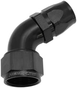 Alloy 60 Deg Hose End -12 Hose To -16 Reducer Hose End Black AF558-12-16BLK - Aeroflow