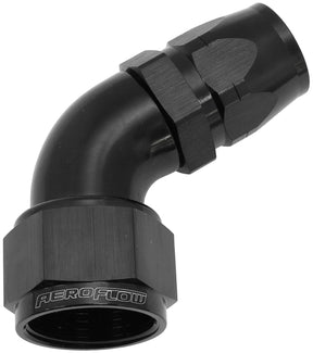 Alloy 60 Deg Hose End -12 Hose To -16 Reducer Hose End Black AF558-12-16BLK - Aeroflow