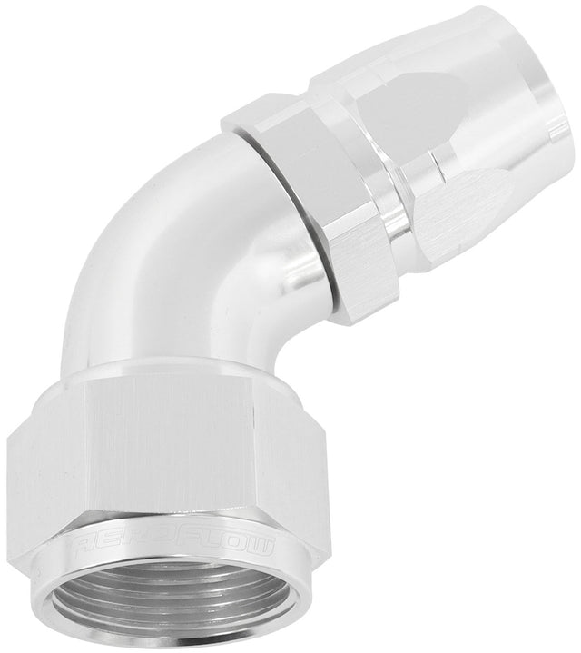 Alloy 60 Deg Hose End -12 Hose To -16 Reducer Hose End Silver AF558-12-16S - Aeroflow