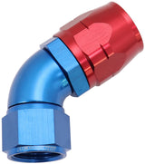 Alloy 60 Deg Hose End -16 Hose To -12AN Expander Hose End Blu AF558-16-12 - Aeroflow