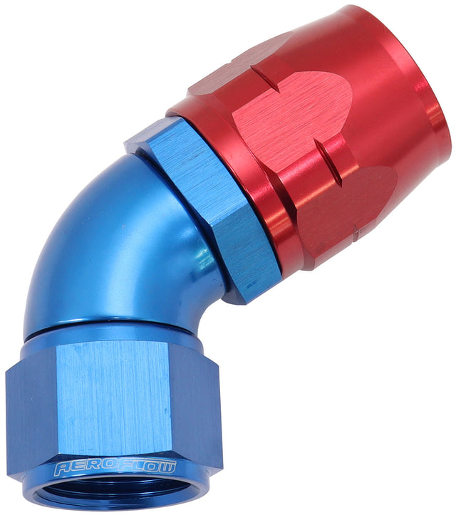Alloy 60 Deg Hose End -16 Hose To -12AN Expander Hose End Blu AF558-16-12 - Aeroflow