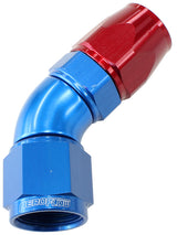 45 Deg -3AN Full Flow Teflon Hose End Blue 1 Piece Full Flow AF572-03D - Aeroflow