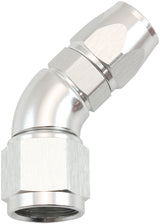 Stepped 45 Degree End -6 Hose To -8AN Reducer Hose End Silveteflon AF572-06-08DS - Aeroflow
