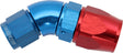 Stepped 45 Degree End -8 Hose To -6AN Expander Hose End Blue Teflon AF572-08-06D - Aeroflow