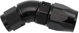 Stepped 45 Degree End -8 Hose To -6AN Expander Hose End Black Teflon AF572-08-06DBLK - Aeroflow
