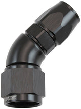 Stepped 45 Degree End -8 Hose To -10AN Reducer Hose End Black Teflon AF572-08-10DBLK - Aeroflow