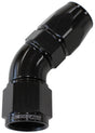45 Deg -16AN Full Flow Teflon Hose End Black 1 Piece Full Flow AF572-16DBLK - Aeroflow