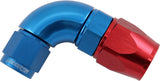 Stepped 90 Degree End -8 Hose To -6AN Expander Hose End Blue Teflon AF573-08-06D - Aeroflow