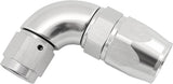 Stepped 90 Degree End -8 Hose To -6AN Expander Hose End Silver Teflon AF573-08-06DS - Aeroflow