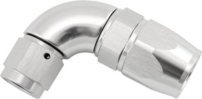 Stepped 90 Degree End -8 Hose To -6AN Expander Hose End Silver Teflon AF573-08-06DS - Aeroflow
