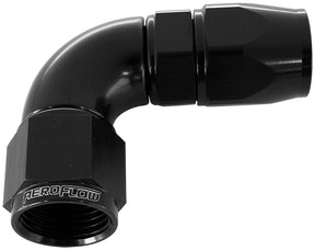 90 Deg -16AN Full Flow Teflon Hose End Black 1 Piece Full Flow AF573-16DBLK - Aeroflow