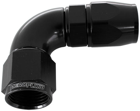 90 Deg -20AN Full Flow Teflon Hose End Black 1 Piece Full Flow AF573-20DBLK - Aeroflow