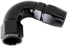 120 Deg -6AN Full Flow Teflon Hose End Black 1 Piece Full Flow AF574-06DBLK - Aeroflow