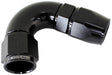 120 Deg -8AN Full Flow Teflon Hose End Black 1 Piece Full Flow AF574-08DBLK - Aeroflow
