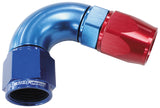 120 Deg -16AN Full Flow Teflon Hose End Blue 1 Piece Full Flow AF574-16D - Aeroflow