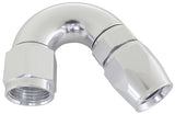 150 Deg -6AN Full Flow Teflon Hose End Silver 1 Piece Full Flow AF575-06DS - Aeroflow