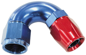 150 Deg -8AN Full Flow Teflon Hose End Blue 1 Piece Full Flow AF575-08D - Aeroflow