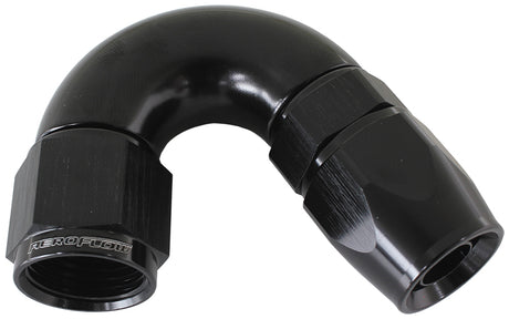 150 Deg -12AN Full Flow Teflon Hose End Black 1 Piece Full Flow AF575-12DBLK - Aeroflow