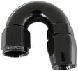 180 Deg -6AN Full Flow Teflon Hose End Black 1 Piece Full Flow AF576-06DBLK - Aeroflow
