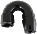 180 Deg -12AN Full Flow Teflon Hose End Black 1 Piece Full Flow AF576-12DBLK - Aeroflow