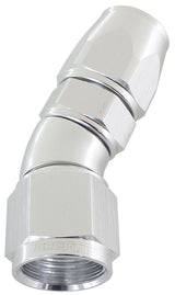 30 Deg -3AN Full Flow Teflon Hose End Silver 1 Piece Full Flow AF577-03DS - Aeroflow