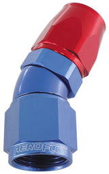 30 Deg -4AN Full Flow Teflon Hose End Blue 1 Piece Full Flow AF577-04D - Aeroflow