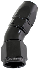30 Deg -6AN Full Flow Teflon Hose End Black 1 Piece Full Flow AF577-06DBLK - Aeroflow
