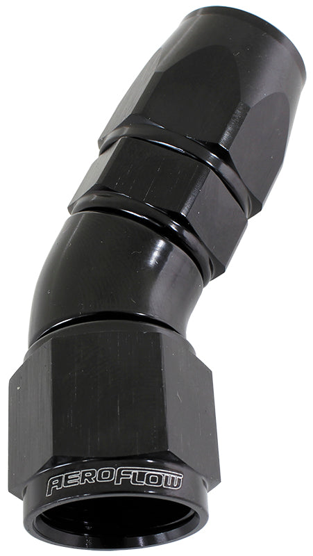 30 Deg -8AN Full Flow Teflon Hose End Black 1 Piece Full Flow AF577-08DBLK - Aeroflow