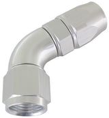 60 Deg -3AN Full Flow Teflon Hose End Silver 1 Piece Full Flow AF578-03DS - Aeroflow