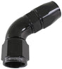60 Deg -6AN Full Flow Teflon Hose End Black 1 Piece Full Flow AF578-06DBLK - Aeroflow