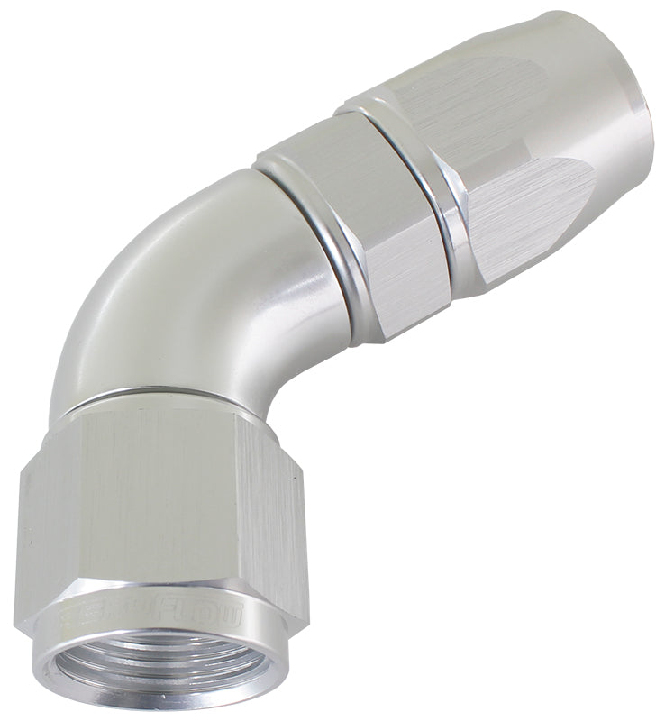60 Deg -16AN Full Flow Teflon Hose End Silver 1 Piece Full Flow AF578-16DS - Aeroflow