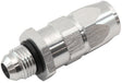 Male -6AN To -6AN Teflon Hose End Straight Male ORB Silver AF580-06-06DS - Aeroflow