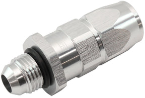 Male -6AN To -6AN Teflon Hose End Straight Male ORB Silver AF580-06-06DS - Aeroflow