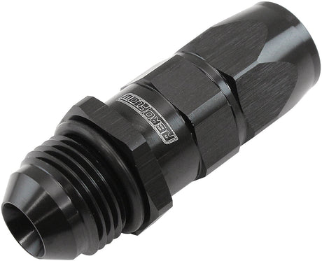 Male -8AN To -6AN Teflon Hose End Straight Male ORB Black AF580-06-08DBLK - Aeroflow