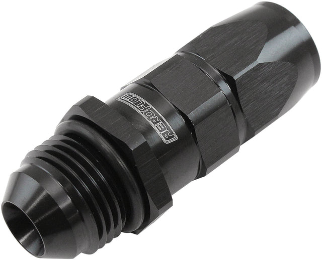 Male -8AN To -6AN Teflon Hose End Straight Male ORB Black AF580-06-08DBLK - Aeroflow
