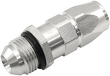 Male -8AN To -6AN Teflon Hose End Straight Male ORB Silver AF580-06-08DS - Aeroflow
