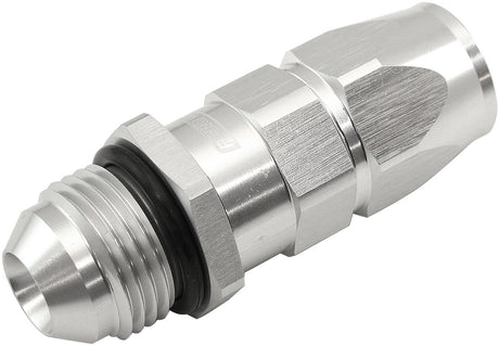 Male -8AN To -6AN Teflon Hose End Straight Male ORB Silver AF580-06-08DS - Aeroflow