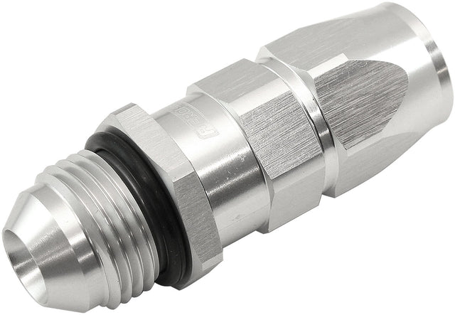 Male -8AN To -6AN Teflon Hose End Straight Male ORB Silver AF580-06-08DS - Aeroflow
