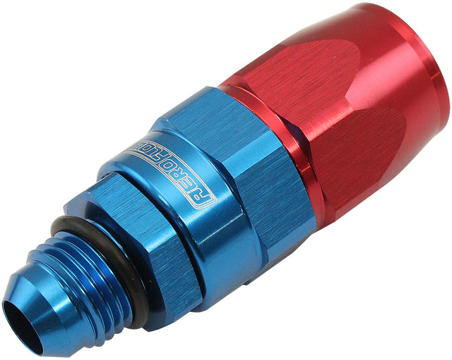 Male -6AN To -8AN Teflon Hose End Straight Male ORB Blue AF580-08-06D - Aeroflow