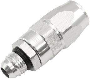Male -6AN To -8AN Teflon Hose End Straight Male ORB Silver AF580-08-06DS - Aeroflow