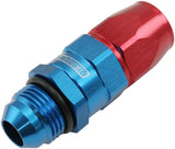 Male -8AN To -8AN Teflon Hose End Straight Male ORB Blue AF580-08-08D - Aeroflow
