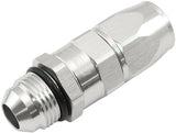 Male -8AN To -8AN Teflon Hose End Straight Male ORB Silver AF580-08-08DS - Aeroflow