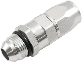 Male -8AN To -8AN Teflon Hose End Straight Male ORB Silver AF580-08-08DS - Aeroflow
