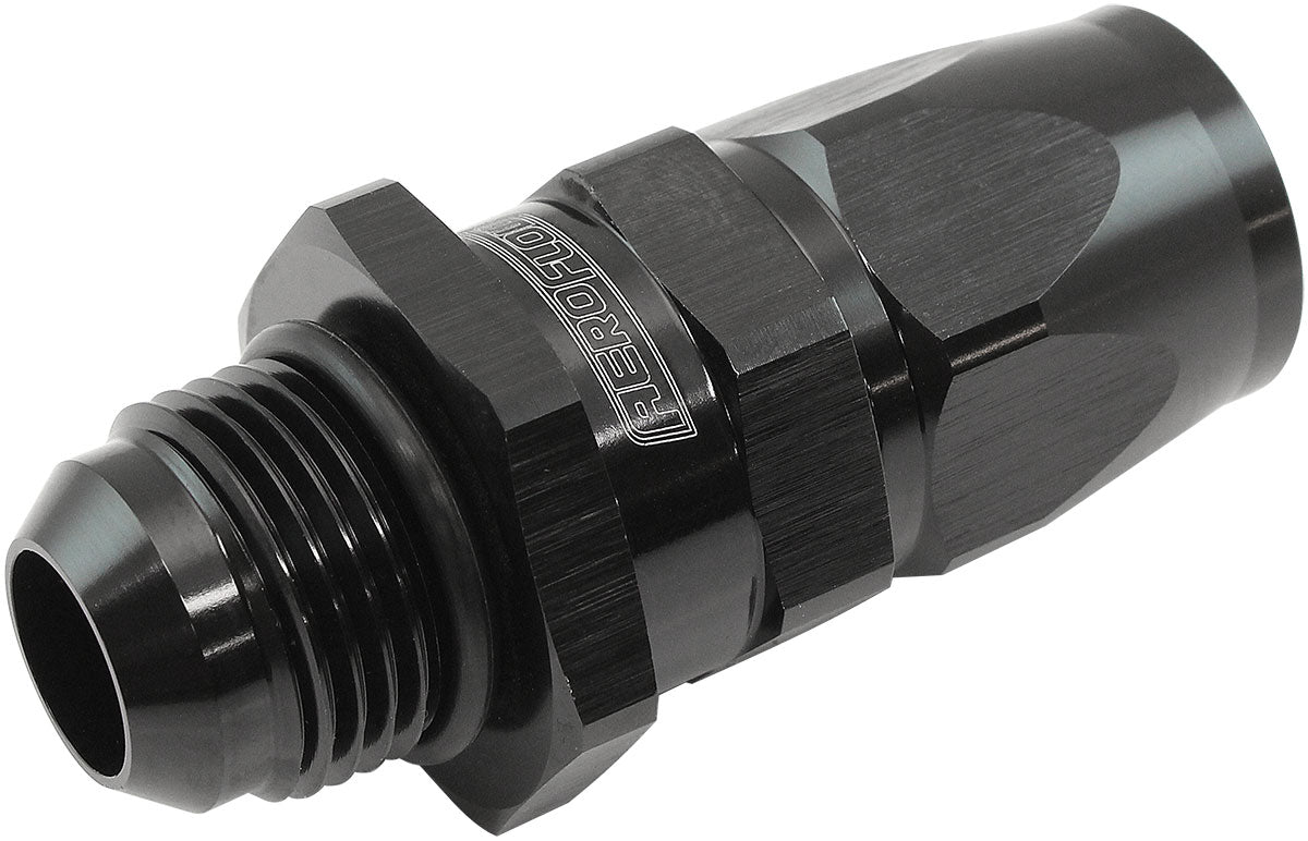Male -10AN To 10AN Teflon Hose End Straight Male ORB Black AF580-10-10DBLK - Aeroflow