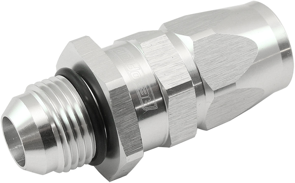 Male -10AN To 10AN Teflon Hose End Straight Male ORB Silver AF580-10-10DS - Aeroflow